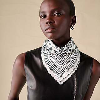 Grand Tralala bandana 55 - Black | Hermès Mainland China